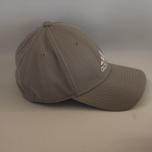 Adidas White Logo on Grey fitted Hat S/M EUC - Picture 2 of 7